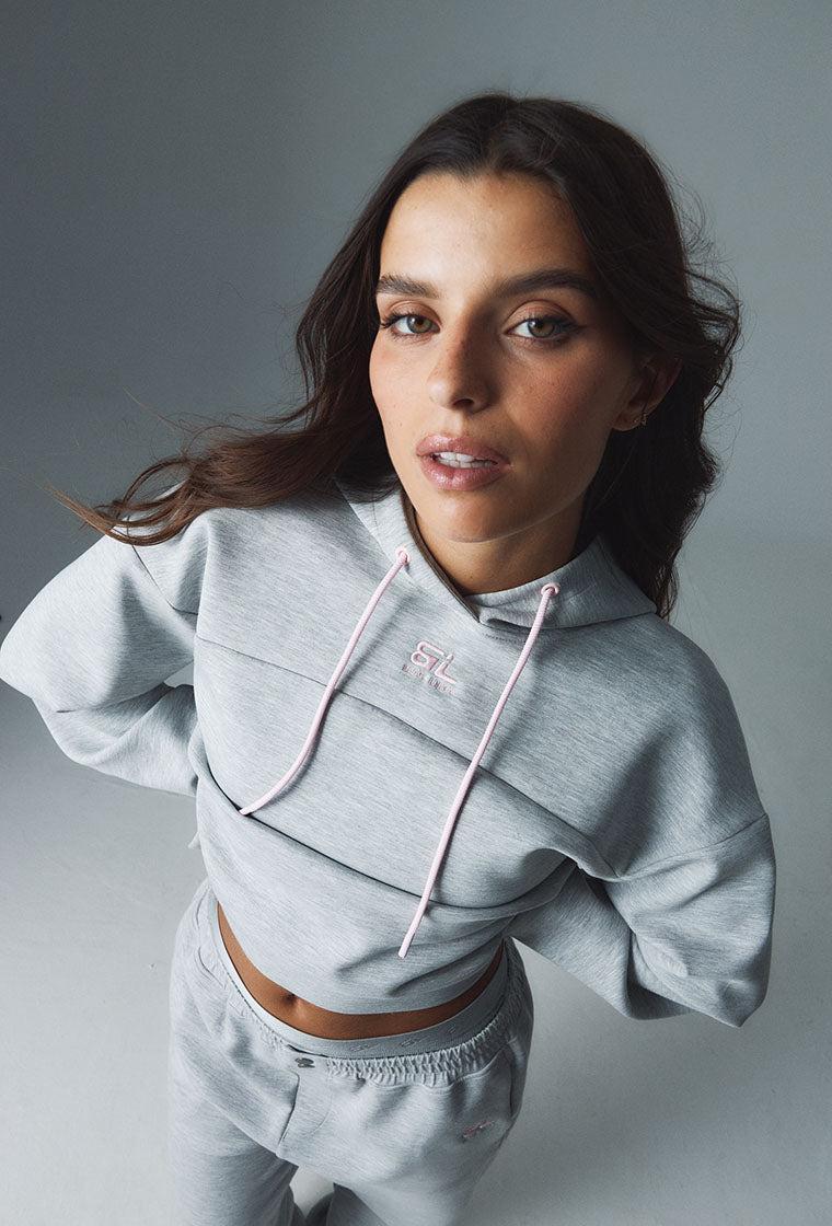 Conjunto deportivo Moon & Cloud - Grey melange-Black Limba