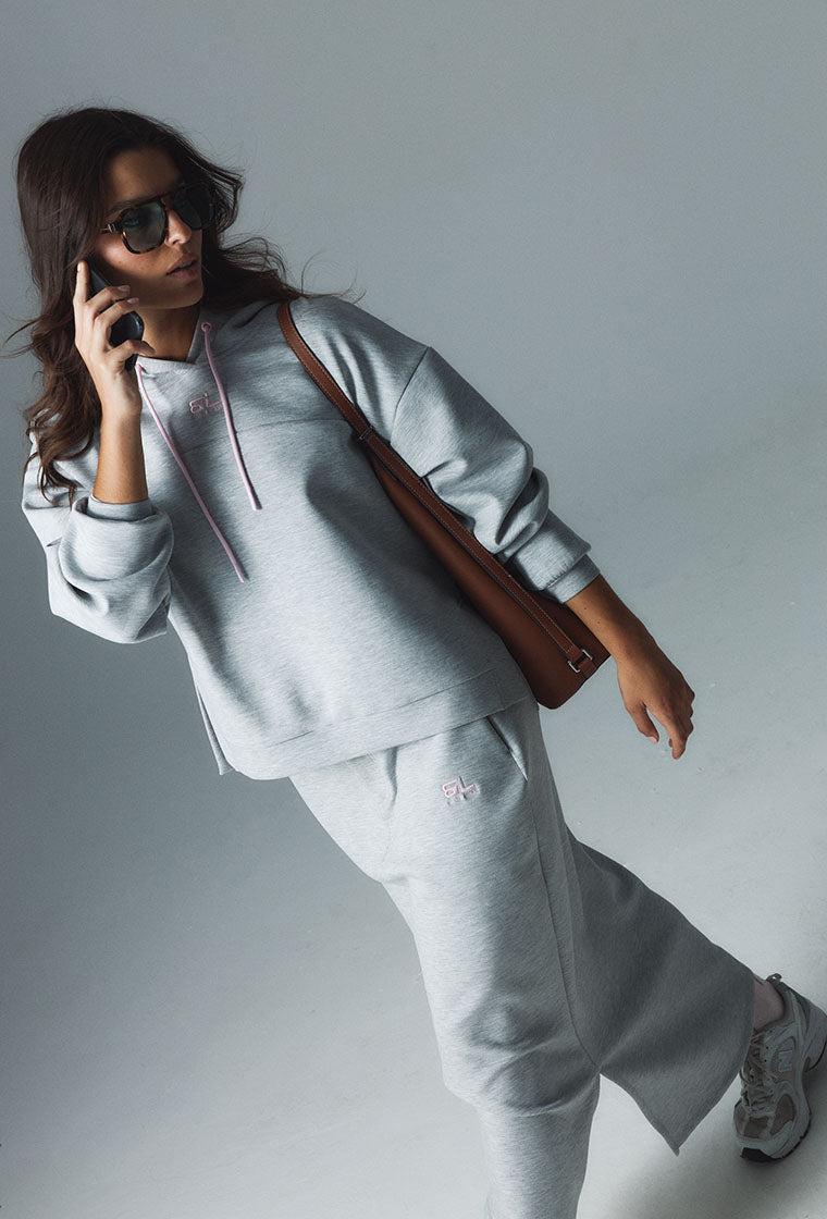 Conjunto deportivo Moon - Grey melange-Black Limba