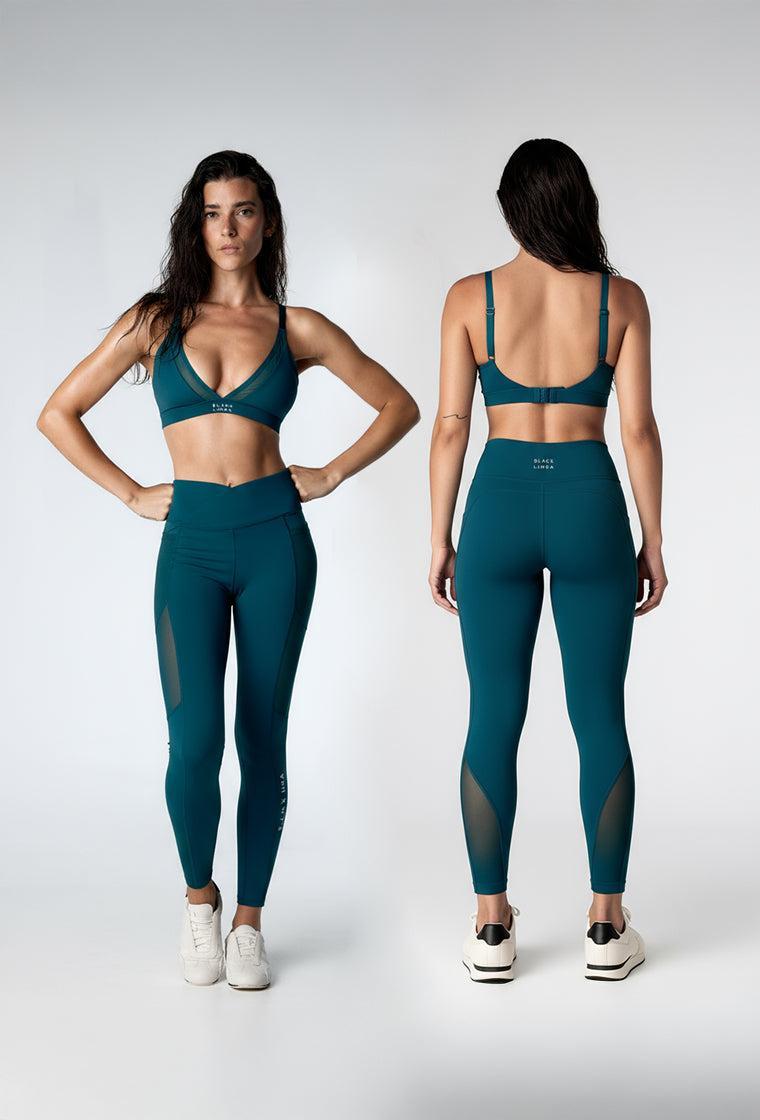 Conjunto deportivo Nadia & Gilda - Peacock-Black Limba