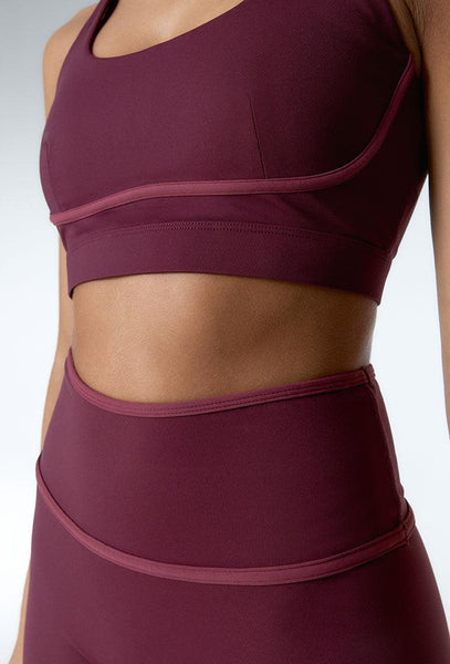 Conjunto deportivo Tao & Drive line - Burgundy & Aubergine-Black Limba