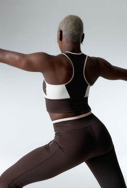 Conjunto deportivo Trackline - Chocolate, Cream & Marshmallow-Black Limba