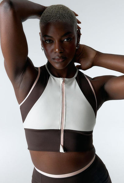 Conjunto deportivo Trackline - Chocolate, Cream & Marshmallow-Black Limba