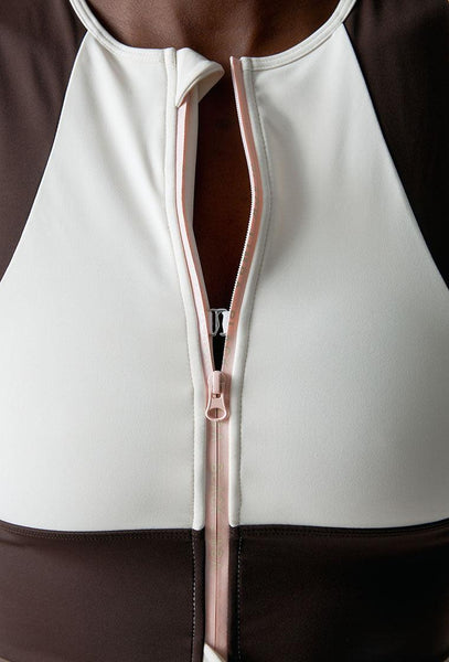 Conjunto deportivo Trackline - Chocolate, Cream & Marshmallow-Black Limba