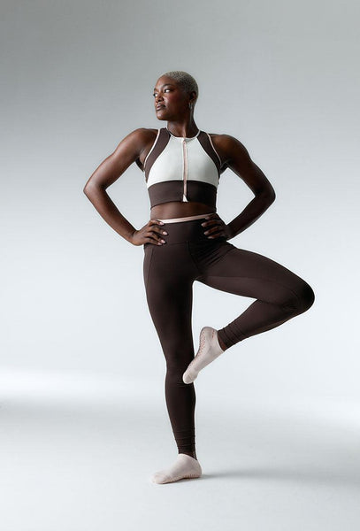 Conjunto deportivo Trackline - Chocolate, Cream & Marshmallow-Black Limba