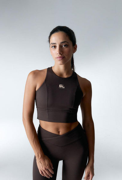 Conjunto deportivo compresivo Diardi & Ica - Chocolate-Black Limba