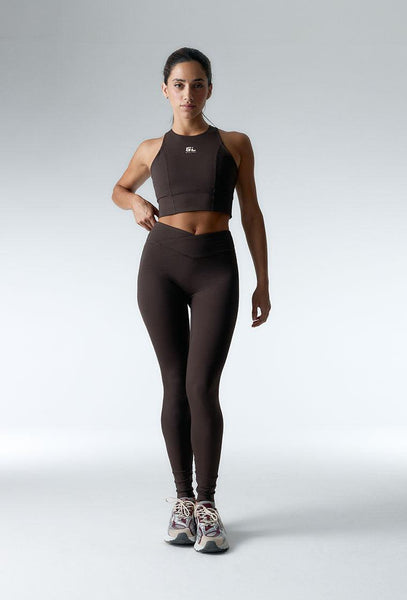 Conjunto deportivo compresivo Diardi & Ica - Chocolate-Black Limba