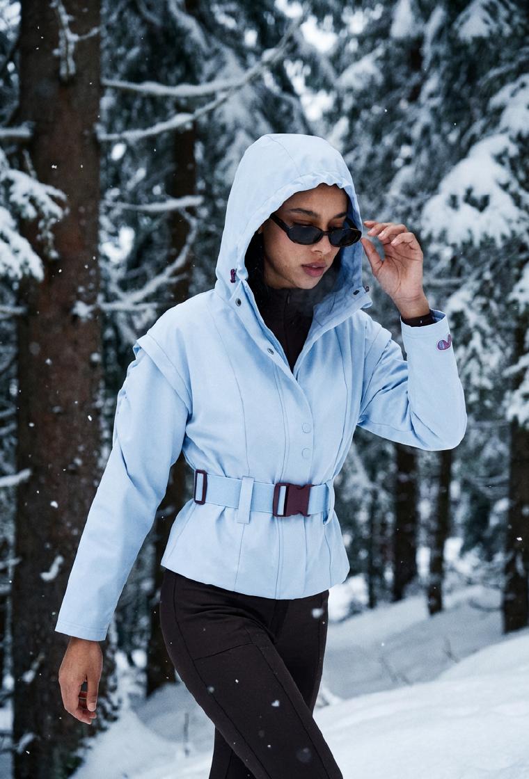 Cortavientos impermeable Aspen - Ice Blue-Black Limba