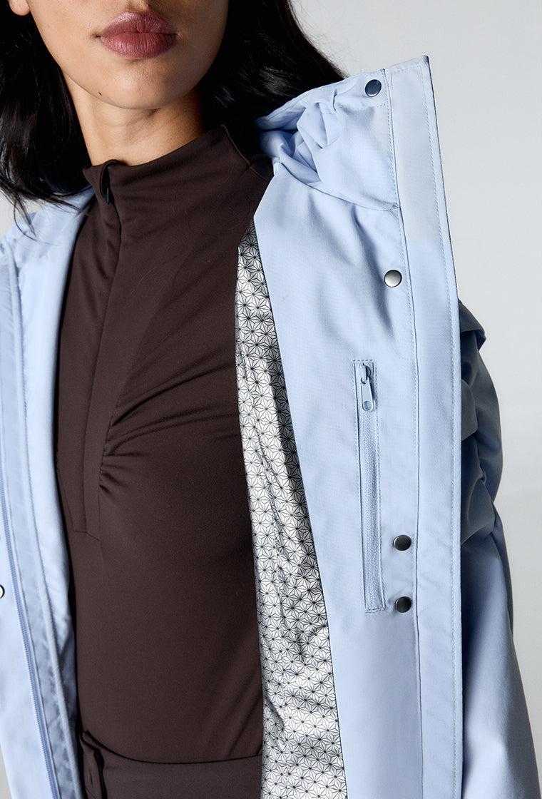 Cortavientos impermeable Aspen - Ice Blue-Black Limba