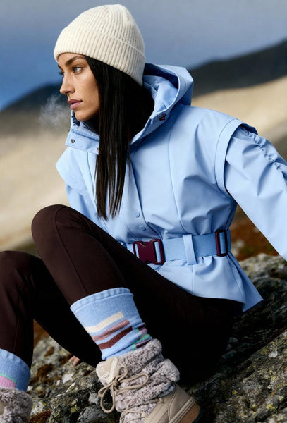 Cortavientos impermeable Aspen - Ice Blue-Black Limba