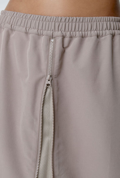 Falda midi Terra - Camel-Black Limba