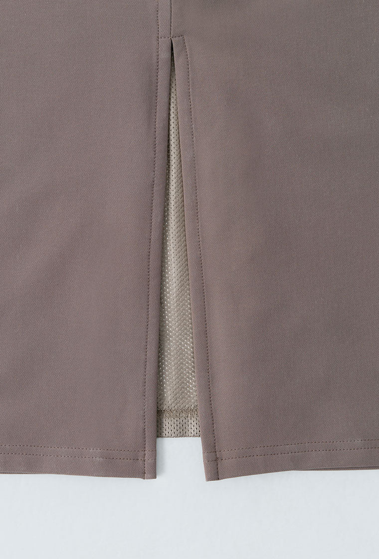 Falda midi Terra - Camel-Black Limba