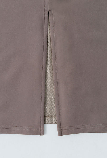 Falda midi Terra - Camel-Black Limba