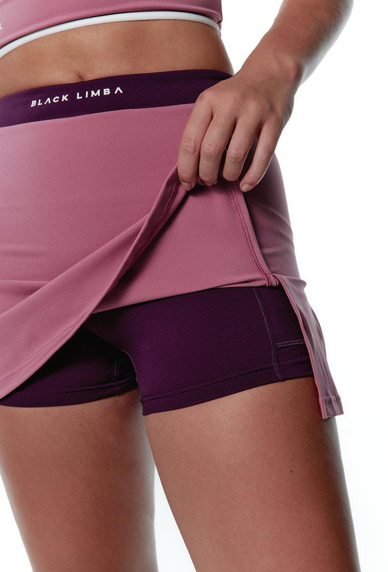 Falda pantalón deportiva Power Play - Dusty rose & Plum-Black Limba