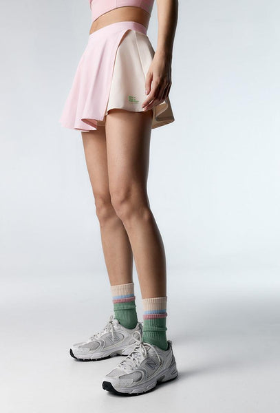 Falda pantalón deportiva Serena - Marshmallow & Cream-Black Limba
