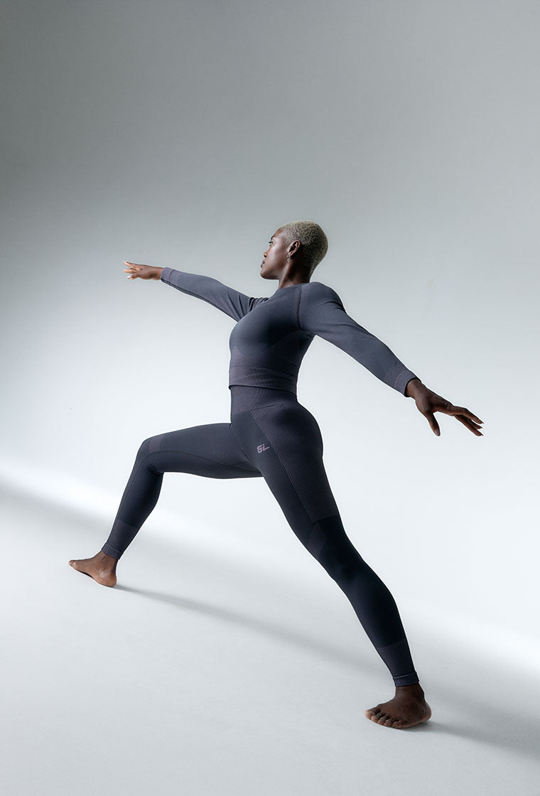 Legging deportivo seamless compresivo Flex form - Grey & lavender