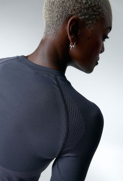 Camiseta deportiva manga larga Flex motion - Grey & lavender