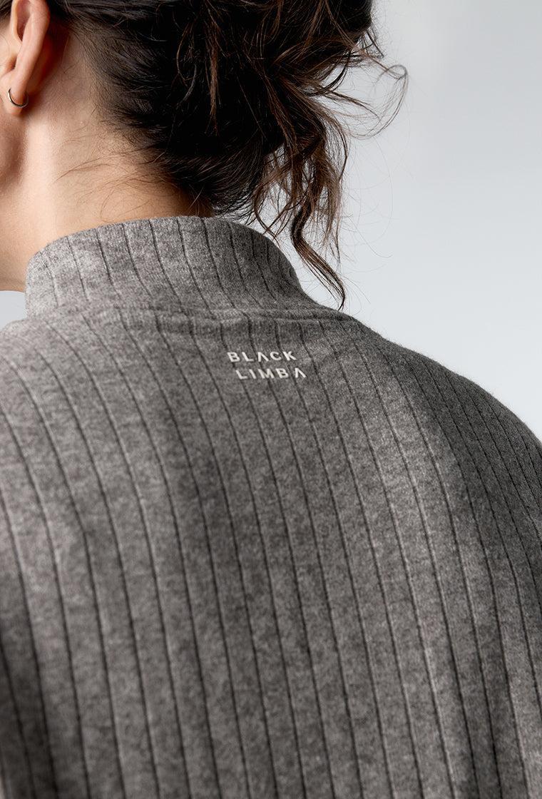 Jersey de canalé Delyn - Grey-Black Limba