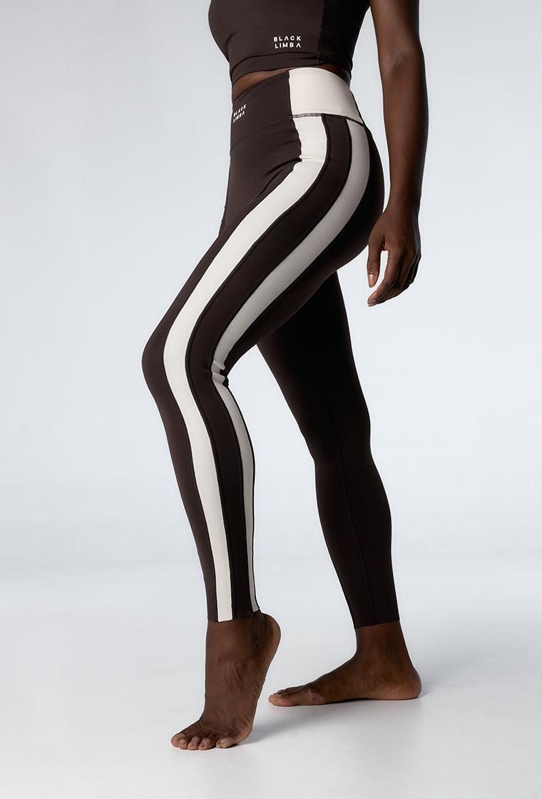 Legging deportivo Lynor - Chocolate & Cream-Black Limba