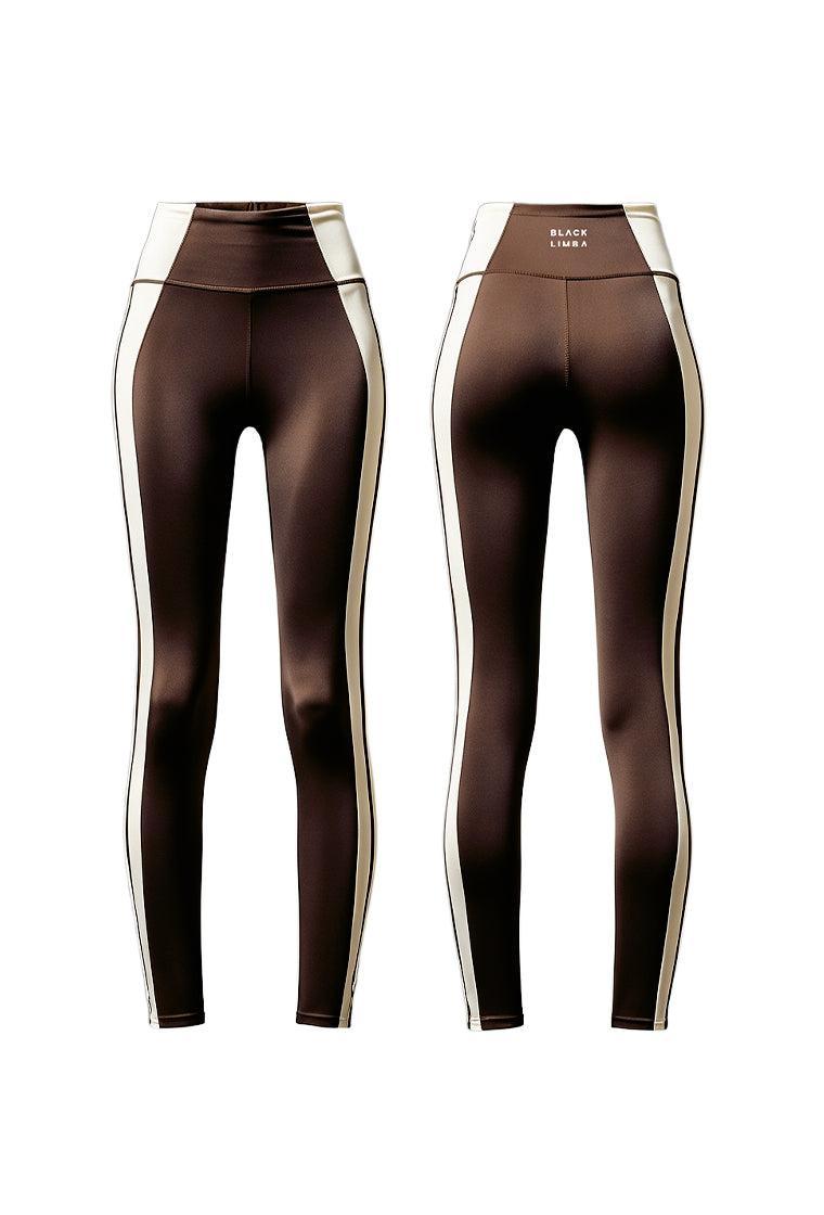 Legging deportivo Lynor - Chocolate & Cream-Black Limba