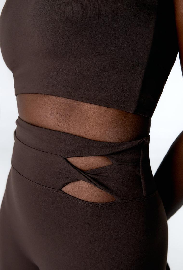 Legging deportivo Swan - Chocolate-Black Limba