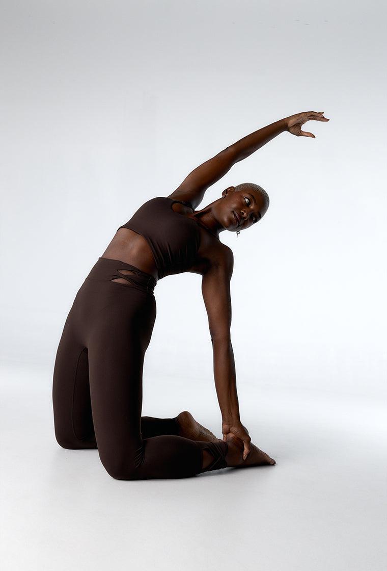 Legging deportivo Swan - Chocolate-Black Limba