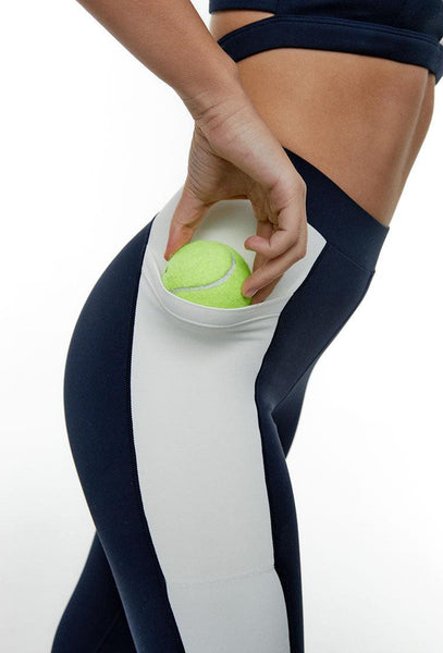 Legging deportivo Vega - Baltic Blue-Black Limba