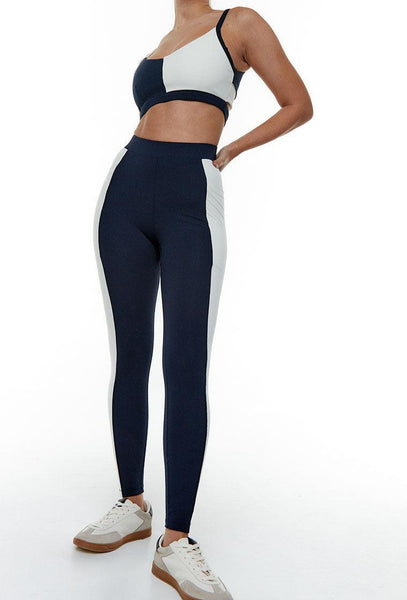 Legging deportivo Vega - Baltic Blue-Black Limba