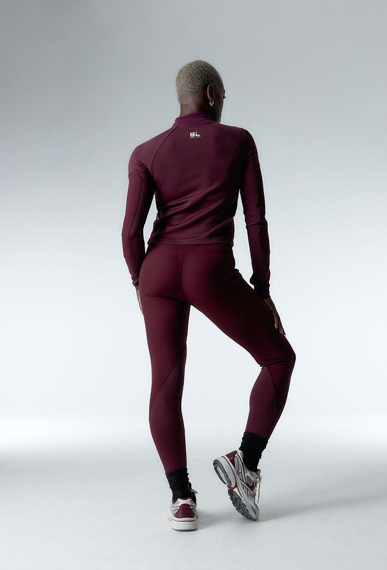 Legging deportivo alto impacto Peak Motion - Aubergine-Black Limba
