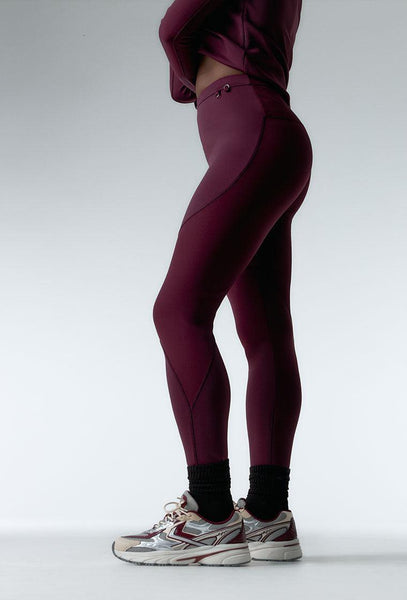 Legging deportivo alto impacto Peak Motion - Aubergine-Black Limba