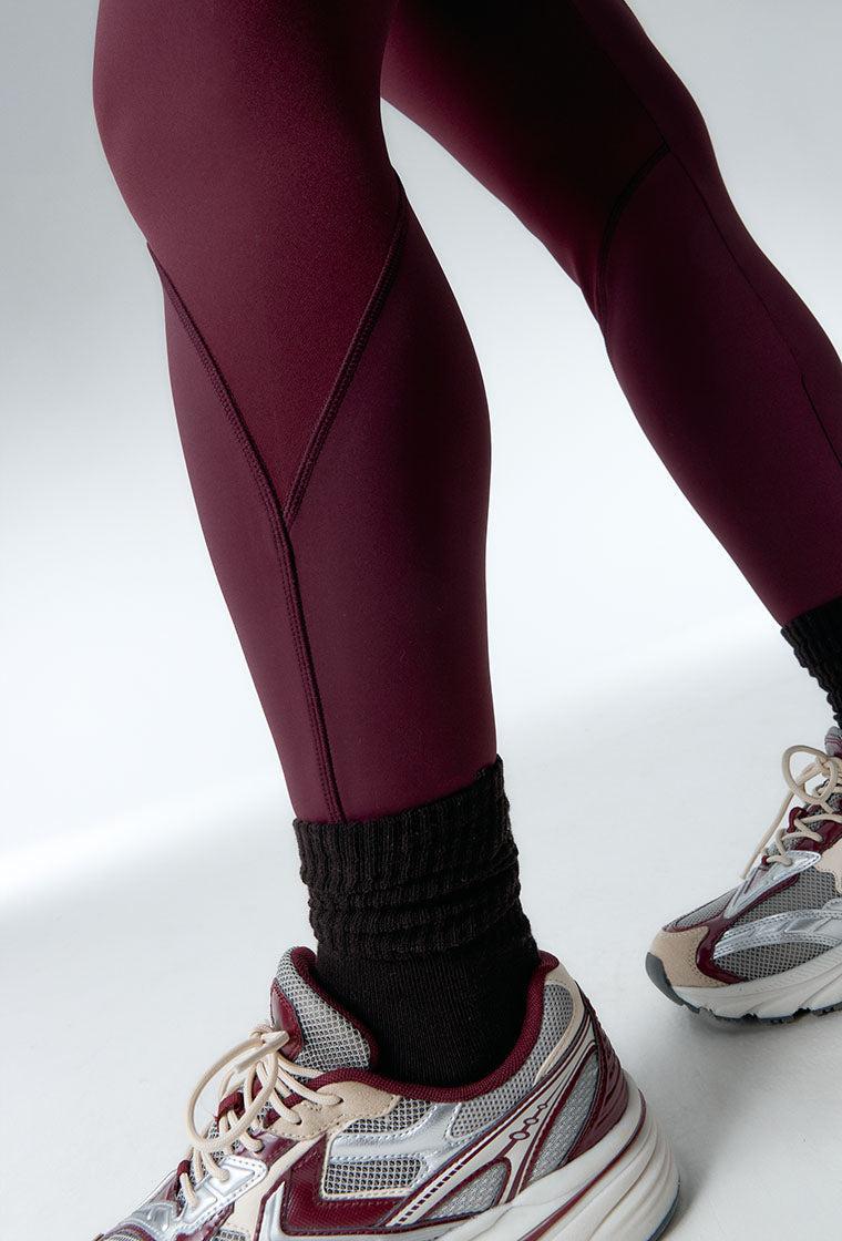 Legging deportivo alto impacto Peak Motion - Aubergine-Black Limba
