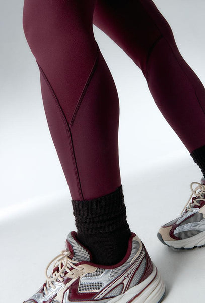 Legging deportivo alto impacto Peak Motion - Aubergine-Black Limba