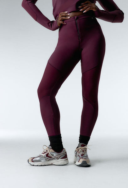 Legging deportivo alto impacto Peak Motion - Aubergine-Black Limba