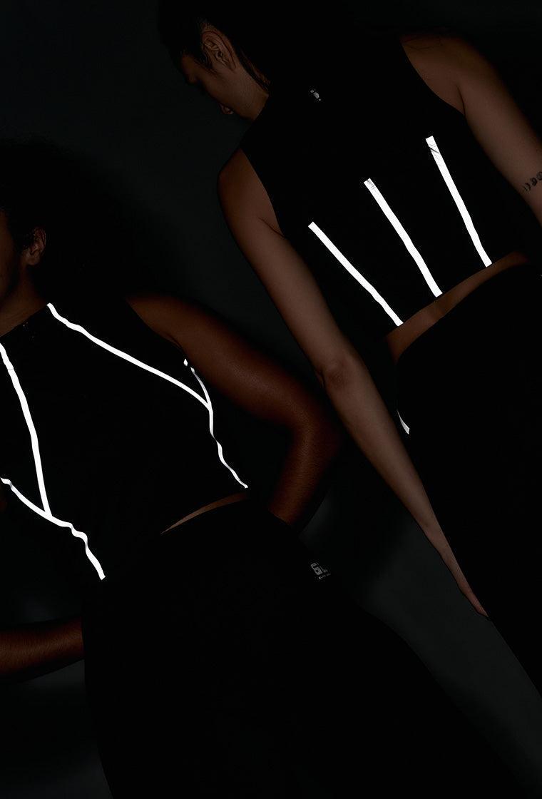 Legging deportivo alto impacto Race - Black-Black Limba