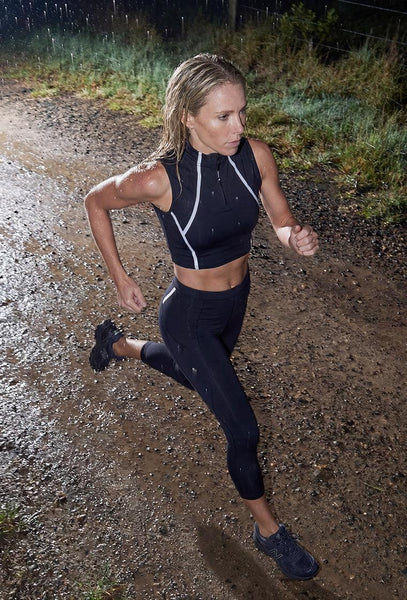 Legging deportivo alto impacto Race - Black-Black Limba