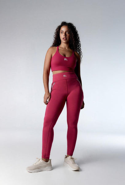 Legging deportivo alto impacto Sprint - Fucsia-Black Limba