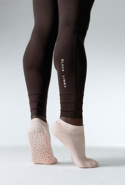 Legging deportivo alto impacto recortable Trackline - Chocolate & cream-Black Limba