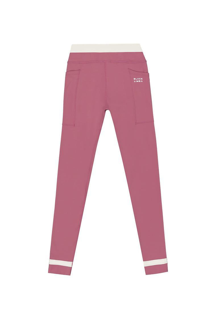 Legging deportivo bicolor CourtEdge - Dusty rose & Cream-Black Limba