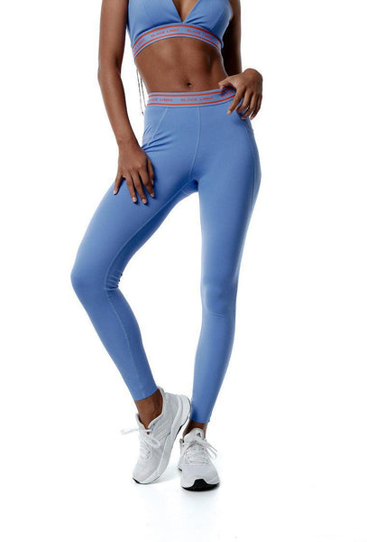 Legging deportivo bicolor EraFlex - Persian jewel & Coral-Black Limba