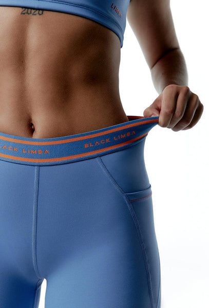 Legging deportivo bicolor EraFlex - Persian jewel & Coral-Black Limba