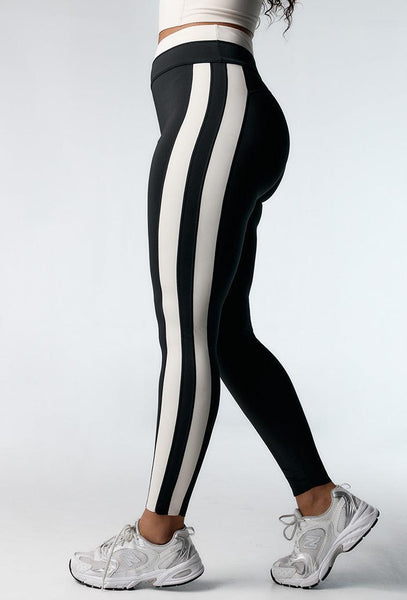 Legging deportivo bicolor Yinyang - Black-Black Limba