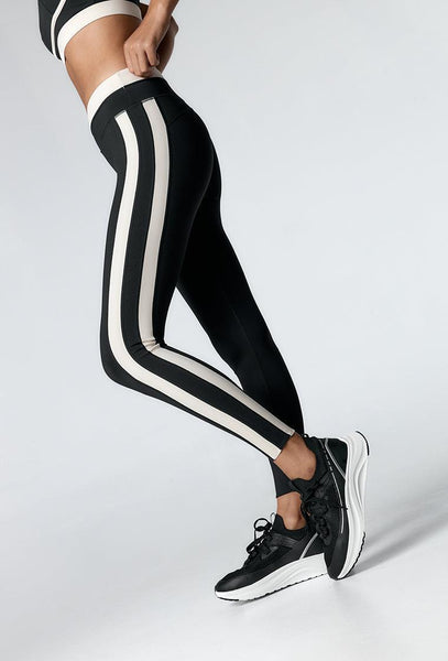 Legging deportivo bicolor Yinyang - Black-Black Limba