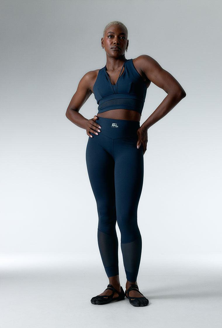 Legging deportivo compresivo Deep Line - Night Blue-Black Limba