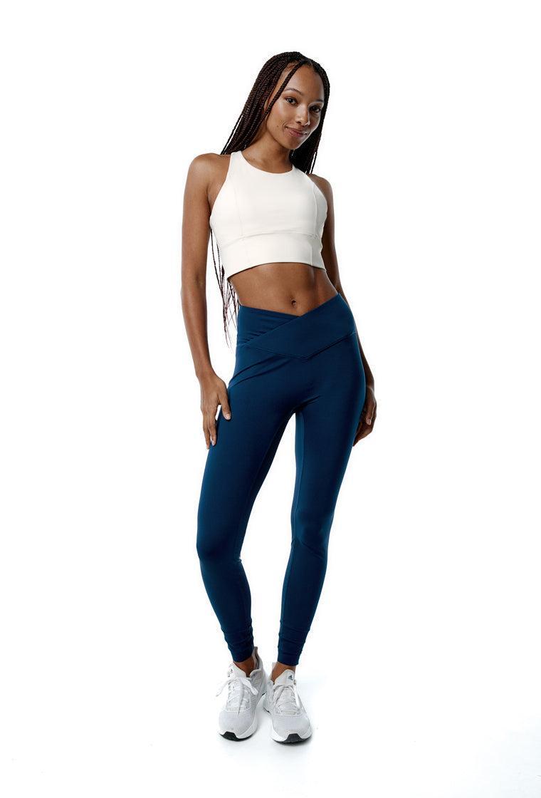 Legging deportivo compresivo Ica - Ocean blue-Black Limba