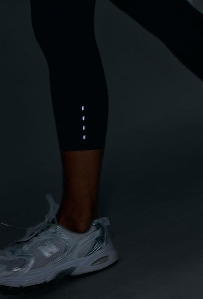 Legging deportivo compresivo capri Strong motion - Mid Blue-Black Limba