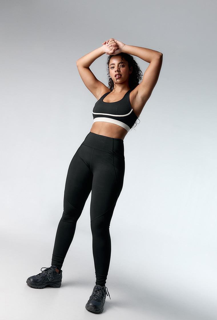 Legging deportivo compresivo recortable Diardi - Black-Black Limba