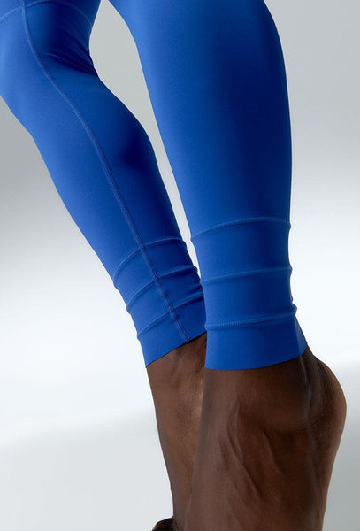 Legging deportivo compresivo recortable Diardi - Cobalto Blue-Black Limba