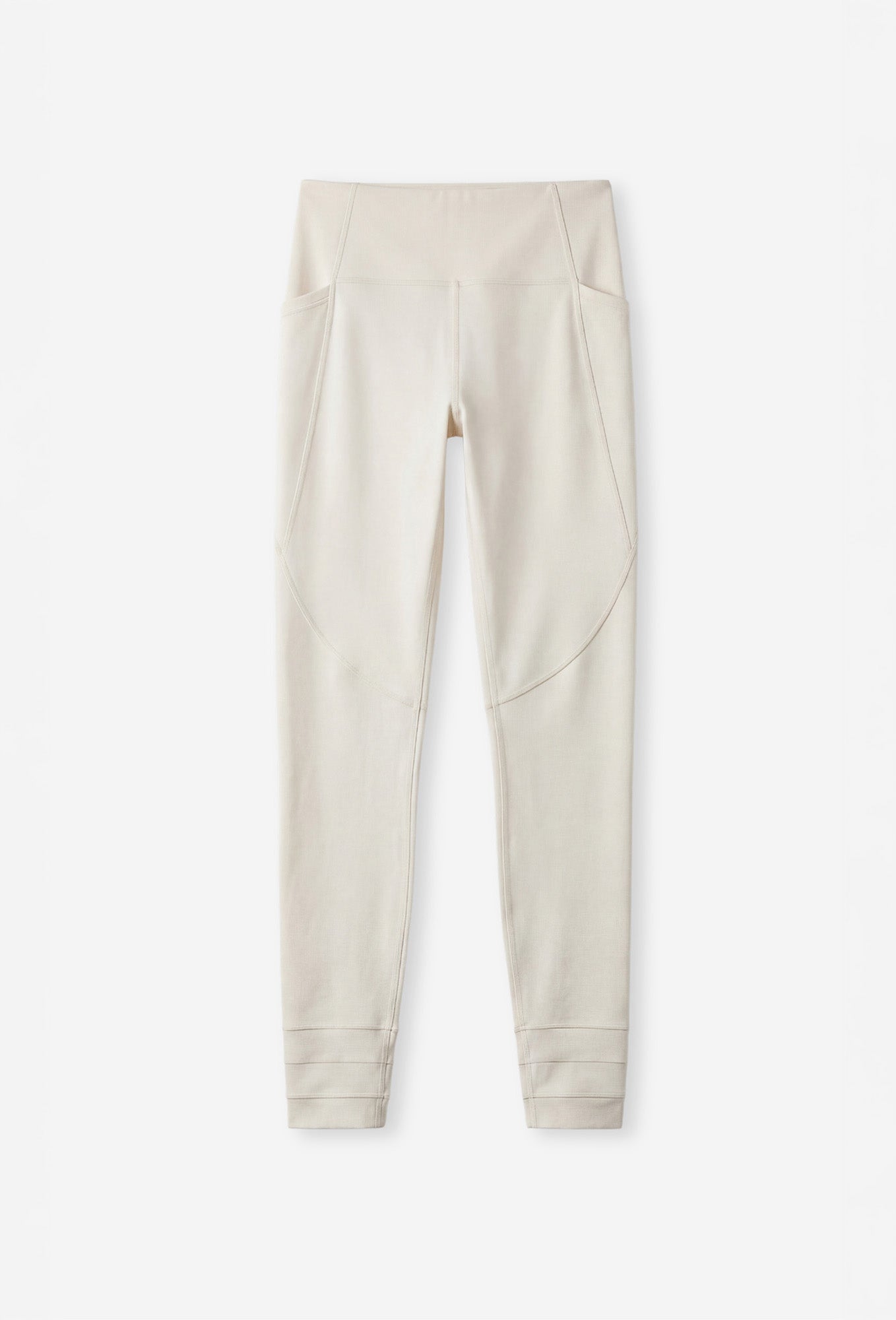 Legging deportivo compresivo recortable Diardi - Cream-Black Limba