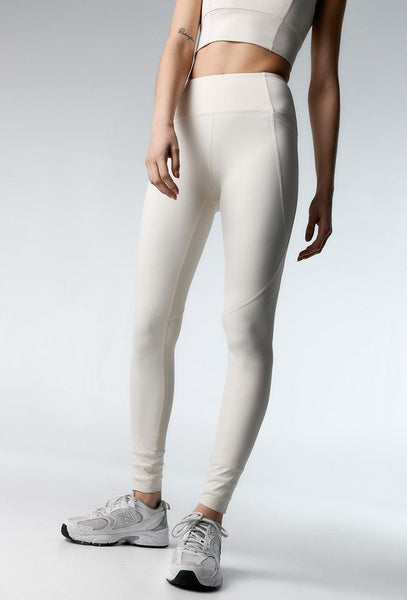 Legging deportivo compresivo recortable Diardi - Cream-Black Limba