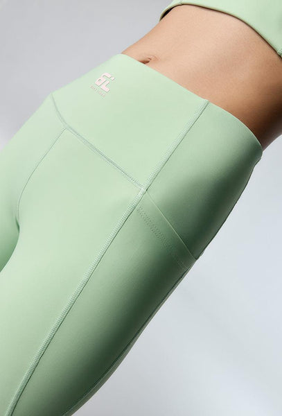 Legging deportivo compresivo recortable Diardi - Pistacho-Black Limba