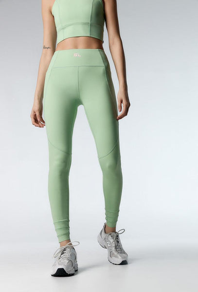 Legging deportivo compresivo recortable Diardi - Pistacho-Black Limba